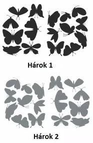 Nálepky motýle - 2 farby