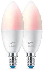 SADA 2x LED RGBW Stmievateľná žiarovka C37 E14/4,9W/230V 2200-6500K Wi-Fi - WiZ