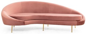 Dizajnová 3-miestna sedačka Zeena 255 cm ružová - ľavá