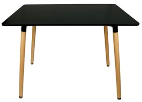 Čierny jedálenský stôl BERGEN 140x80 cm