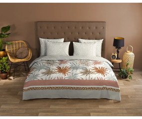 Bielo-svetlosivé bavlnené obliečky na jednolôžko 140x200 cm – Good Morning