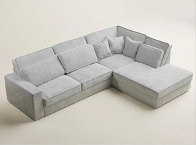 Svetlosivá ženilková rohová pohovka (pravý roh/do L) Kirou – Maison de Rêve