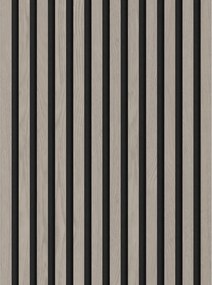 Mexen Lam-F, akustické stenové lamely 275 × 30 cm, plstený podklad 8 mm, technická dyha, dub popolavý, S105-275307-3015-005