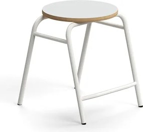 Stolička ALTUS, výška 440 mm, biela/šedá