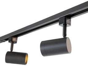 Moderný 1-fázový závesný koľajnicový systém s 5 reflektormi čierny - Jeana