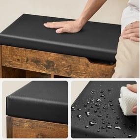 Botník VOREN hnedý/čierny