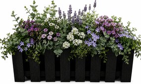 AMADEA Drevený obal na kvetináč tmavý, 62x21,5x18cm Český výrobok