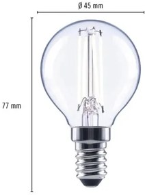 LED žiarovka FLAIR G45 E14 / 4 W ( 40 W ) 470 lm 4000 K stmievateľná