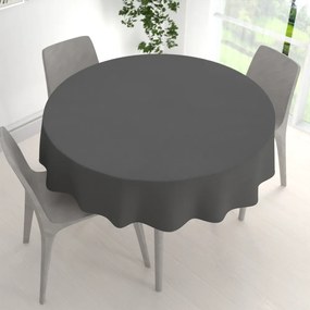 Biante Veľký dekoračný okrúhly obrus BKU-119 Antracitovo sivý Ø 230 cm