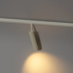 Moderné bodové svetlo béžové s bielou pre 1-fázový koľajnicový systém - Slimline Uzzy