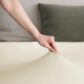 Béžová napínacia plachta jersey 240x220 cm Amber – Restilo