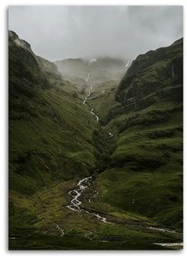 Gario Obraz na plátne Horská rieka v hmle Rozmery: 40 x 60 cm