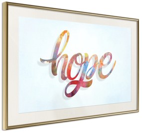 Artgeist Plagát - Hope [Poster] Veľkosť: 90x60, Verzia: Zlatý rám s passe-partout