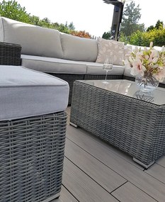 Deokork Ratanový stolík/taburet SEVILLA (antracit)