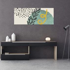 Obraz - Abstraktné listy N⁰1 (120x50 cm)
