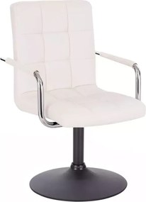 LuxuryForm DESIGN Stolička VERONA na čiernom tanieri - biela