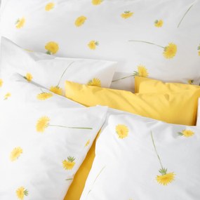 Goldea bavlnené posteľné obliečky - púpavy 140 x 200 a 70 x 90 cm