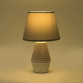 Stolná lampa 1xE14/40W/230V biela/šedá