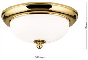 Orion - Stropné svietidlo EMPIRA 2xE14/40W/230V pr. 26,5 cm zlaté