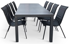 Záhradný jedálenský set Grande Pasto + 8x kovová stolička Ramada