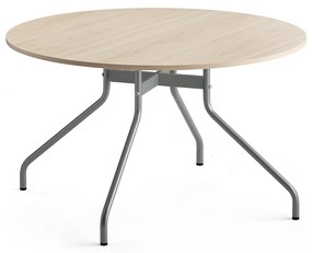 Stôl AROUND, Ø 1200 mm, breza, šedá
