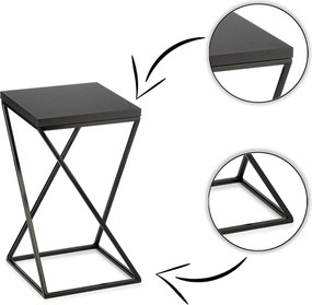 STOJAN NA KVETINÁČ LOFT7 40X24X24 CM ČIERNA