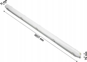 4x Philips LED svietidlo do garáže 22W 2400lm 4000K 120cm vodeodolné