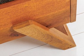 Dizajnová posteľ Zorpi 180x200cm masívne mangové drevo / hnedá