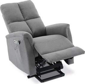 Polohovacie kreslo sivý, elektrické TV-929 GREY2