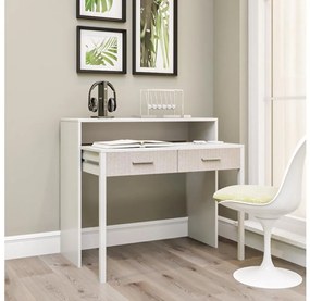 Pracovný stôl 88x99 cm biela/béžová