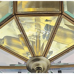 Searchlight 8235AB - Stropné svietidlo FLUSH 2xE14/60W/230V mosadz