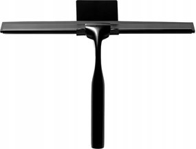 Nerezová stierka na sprchové kúty REA - YZ-G04 - s úchytom - čierna matná