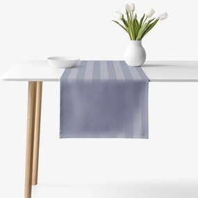 Goldea damaškový behúň na stôl - tmavo sivé prúžky so saténovým leskom 50x140 cm