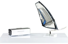 Stilista nástenná polica Volato, 60 cm, lesklá biela