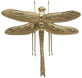 Dragonfly nástenná dekorácia zlatá 27x27 cm