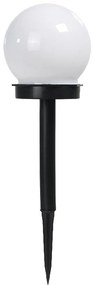 Exteriérové zapichovacie svietidlo, 1x biele plastové tienidlo