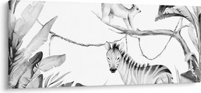 Obraz - Akvarelová džungľa (120x50 cm)