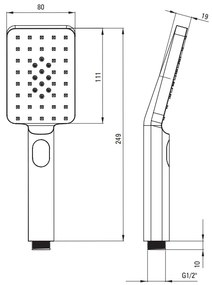 Deante Cascada, termostatická vaňová batéria so sprchovou súpravou, čierna matná, DEA-NAC_N1HT