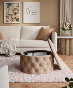 TABURET CHESTERFIELD CARLY 70 cm FRENCH VELVET 675