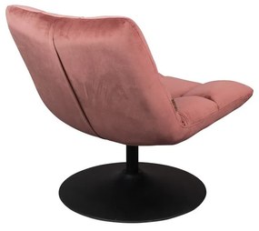 Ružové zamatové kreslo Bar – Dutchbone