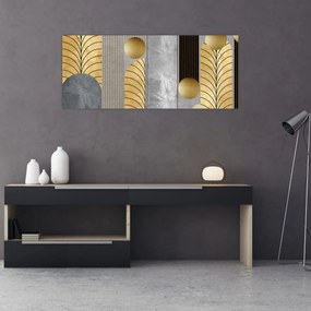 Obraz - Zlaté dekory (120x50 cm)