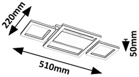 Rabalux 71374 - LED stropné svietidlo DONYA LED/24W/230V 4000K