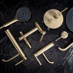 Rea Foster, podomietková sprchová súprava + BOX inštalačný systém, zlatá matná, REA-P6441