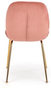 Jedálenská stolička K381 - ružová / zlatá