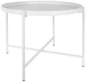 Biely kovový okrúhly konferenčný stolík ø 50 cm Meseta – Leitmotiv