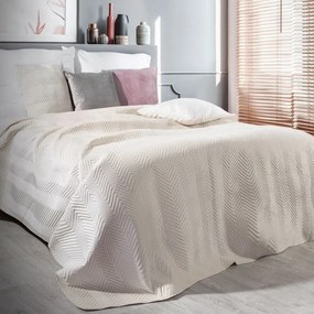 Dekorstudio Zamatový prehoz na posteľ SOFIA v krémovej farbe Rozmer prehozu (šírka x dĺžka): 200x220cm