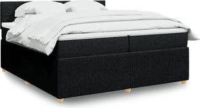 vidaXL Boxspring posteľ s matracom čierna 200x200 cm látka