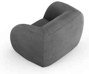 Sivé kreslo z textílie buklé Essen – Cosmopolitan Design