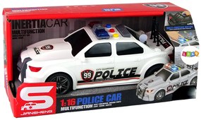 LEAN TOYS Policajné športové auto 1:16 - biela
