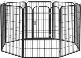 PawHut Pojeniska pre šteniatka, chovateľská zóna pre psa, metalická konštrukcia 80 x 100 cm, čierna | Aosom
